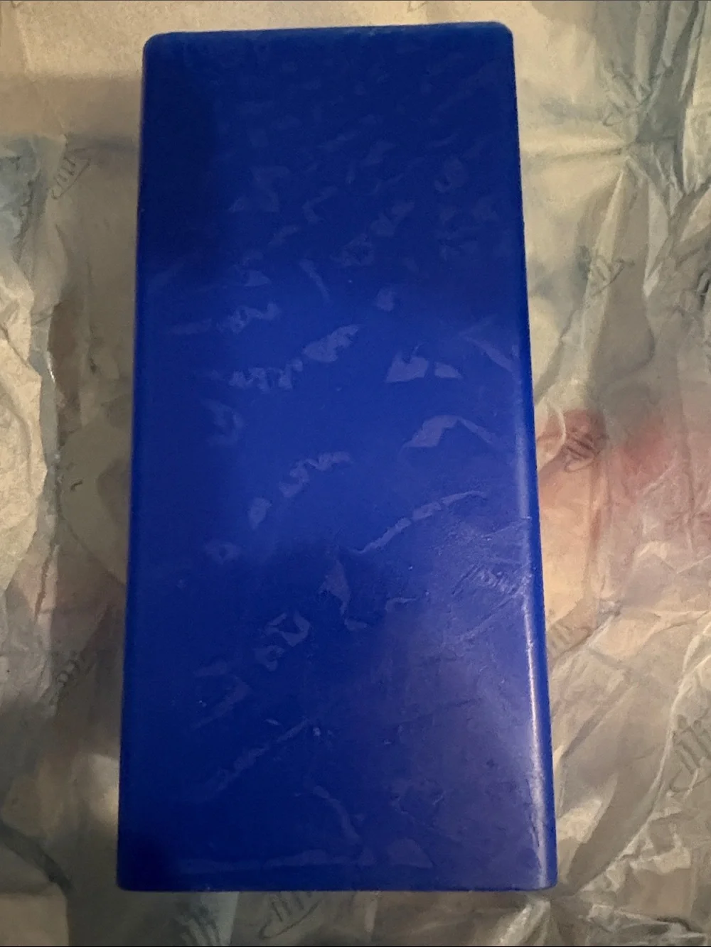 New PartyLite Blue Pillar Square Candle Ocean Mist